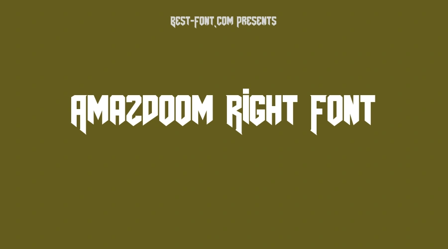 Amazdoom Right Font
