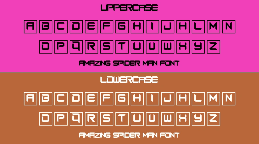 Amazing Spider Man Font Preview