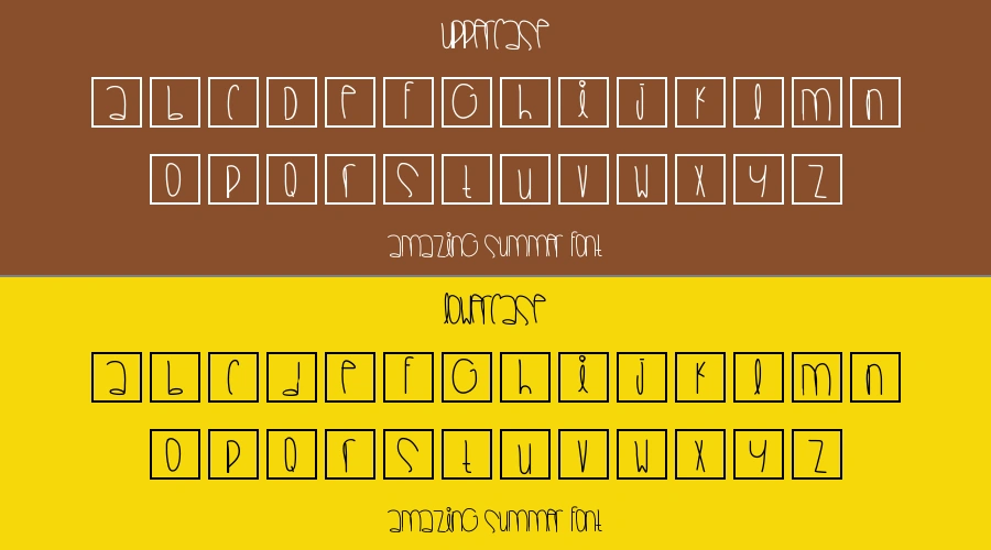 Amazing Summer Font Preview