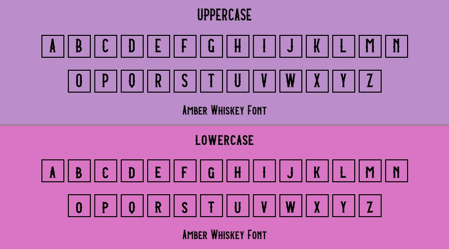 Amber Whiskey Font Preview