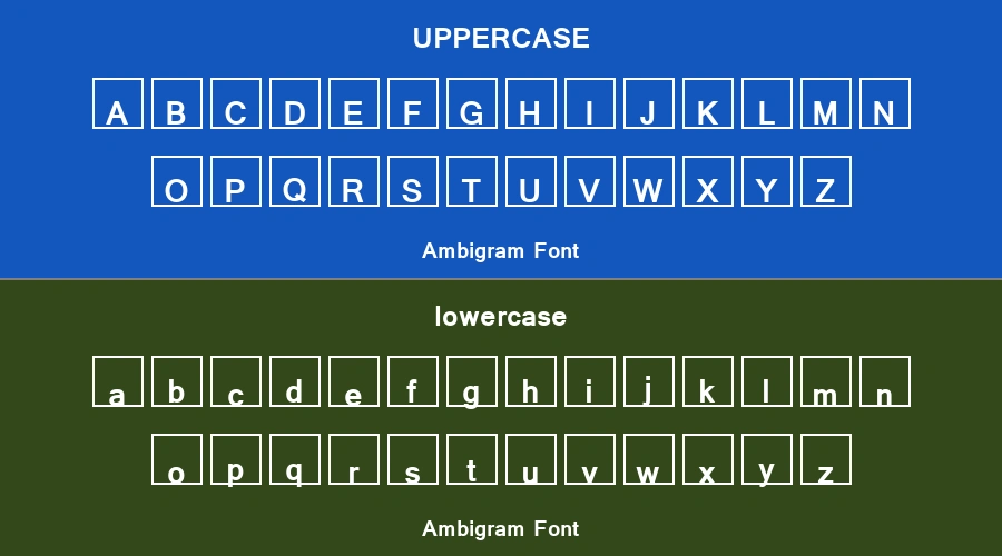 Ambigram Font Preview