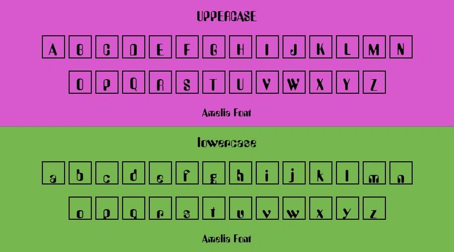 Amelia Font Preview