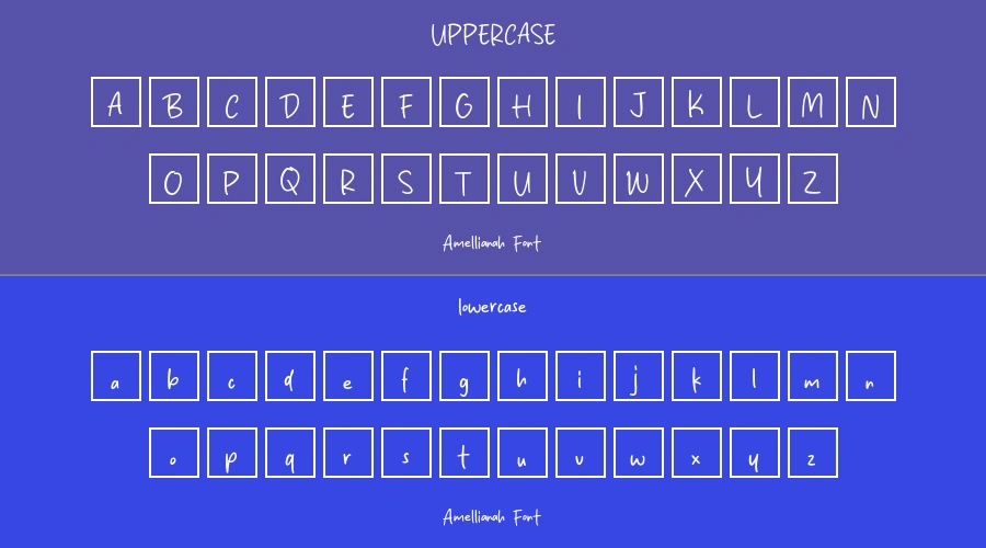 Amellianah Font Preview