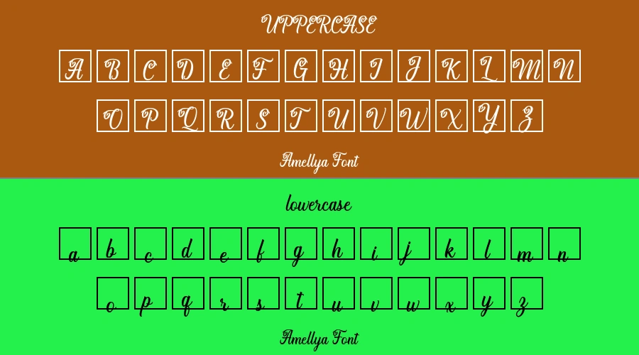 Amellya Font Preview