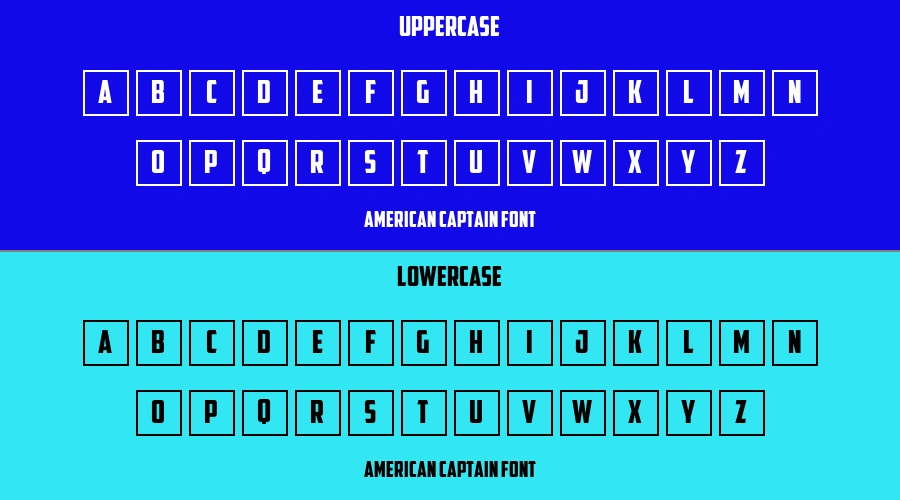 American Captain Font Preview