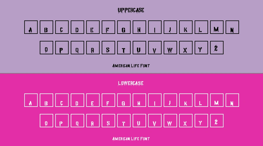 American Life Font Preview