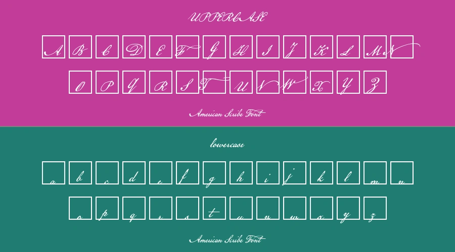 American Scribe Font Preview