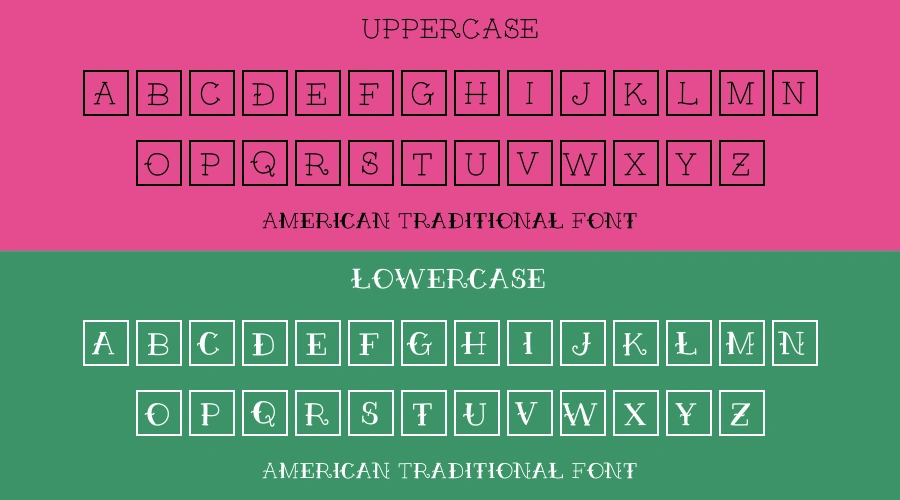 American Traditional Font Preview
