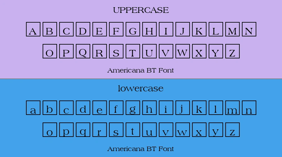 Americana BT Font Preview