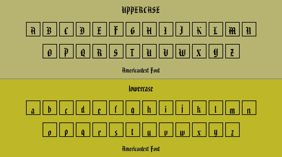 Americantext Font Preview