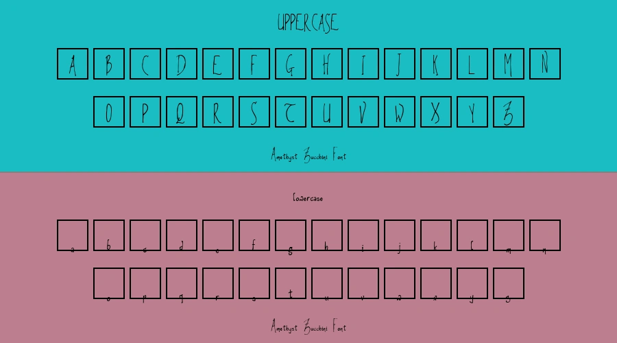 Amethyst Zucchini Font Preview