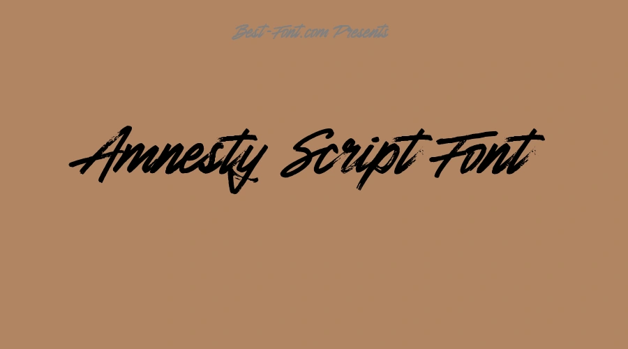 Amnesty Script Font