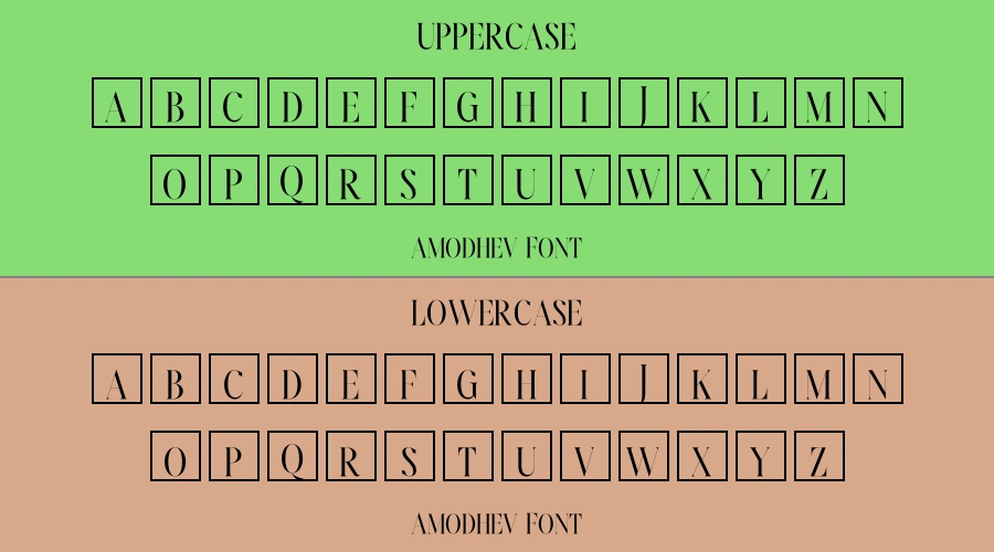 Amodhev Font Preview
