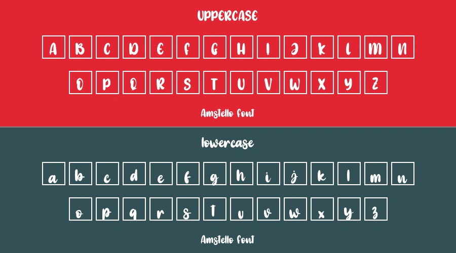 Amstello Font Preview