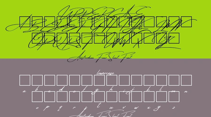 Amsterdam Four Slant Font Preview