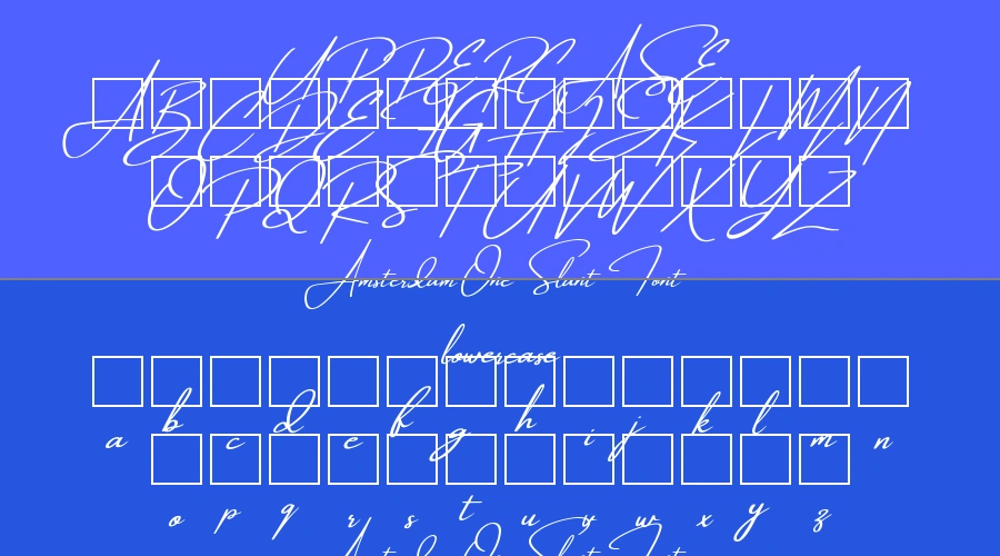 Amsterdam One Slant Font Preview