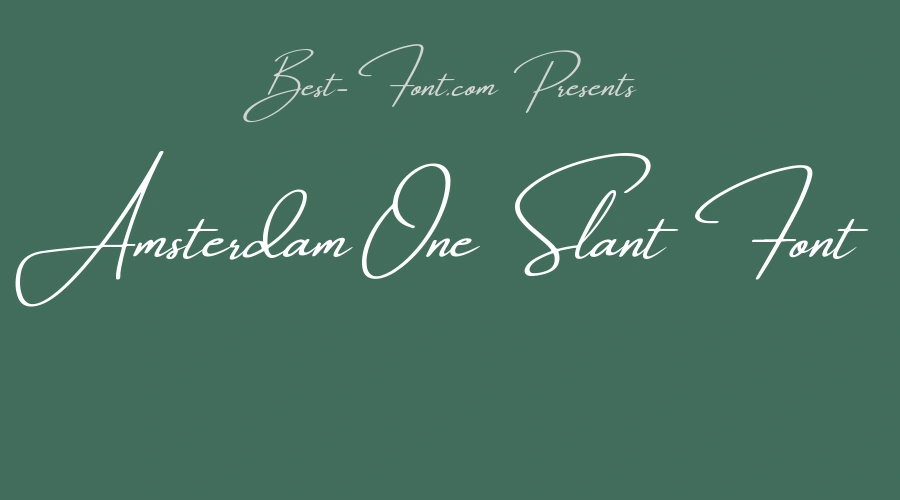 Amsterdam One Slant Font