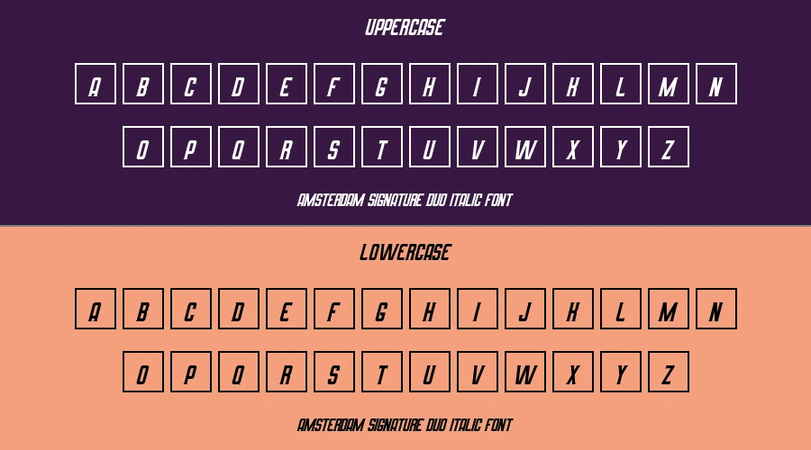 Amsterdam Signature Duo Italic Font Preview