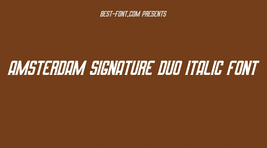 Amsterdam Signature Duo Italic Font