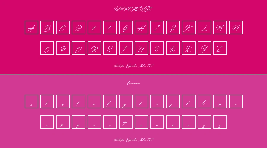 Amsterdam Signature Italic Font Preview