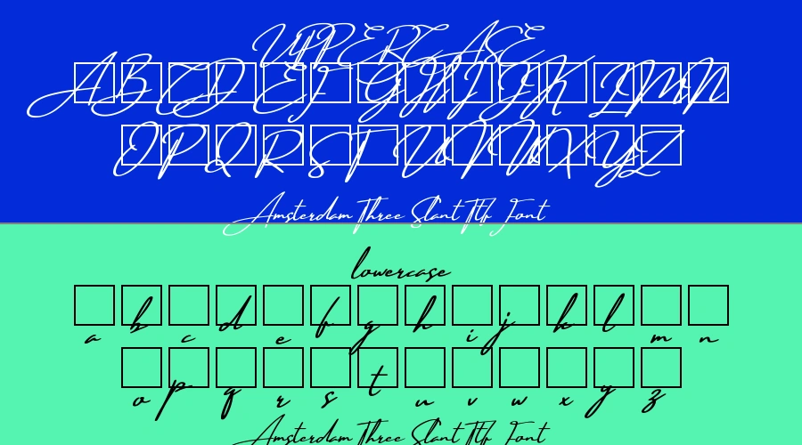 Amsterdam Three Slant Ttf Font Preview