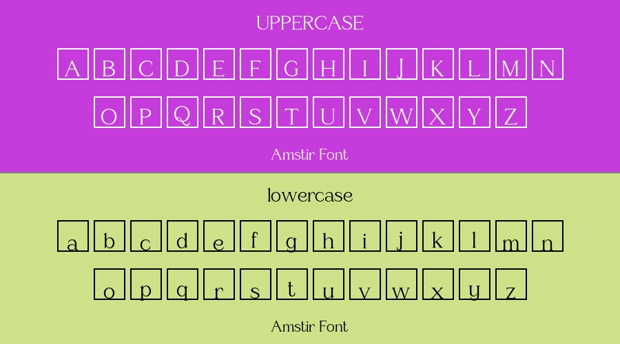 Amstir Font Preview