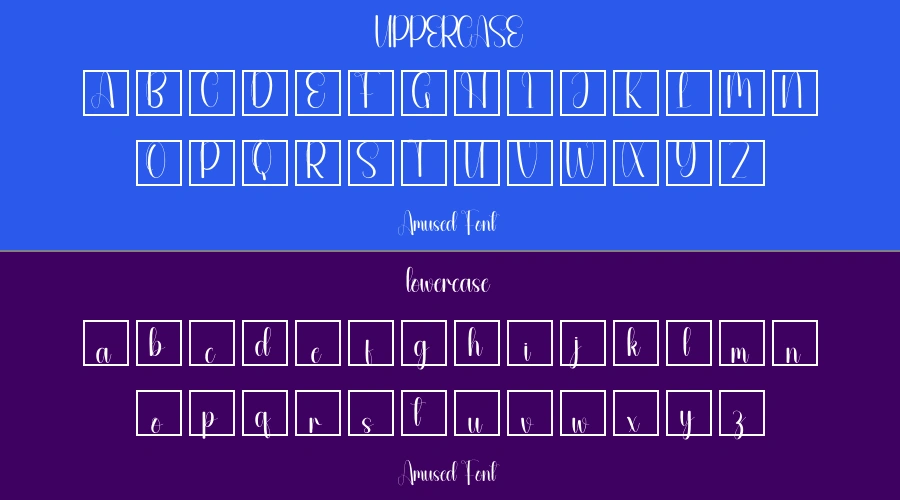Amused Font Preview
