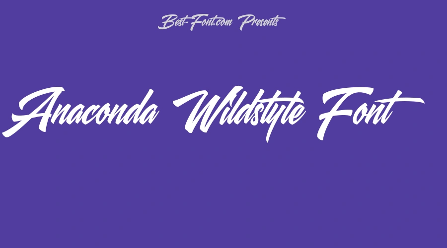 Anaconda Wildstyle Font
