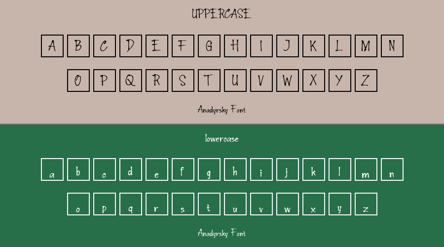 Anadyrsky Font Preview