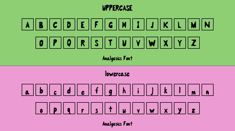 Analgesics Font Preview