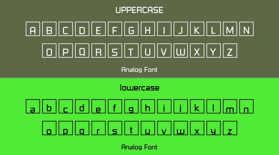 Analog Font Preview