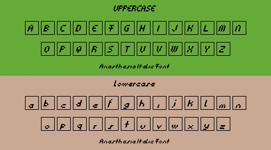 Anasthesia Italic Font Preview