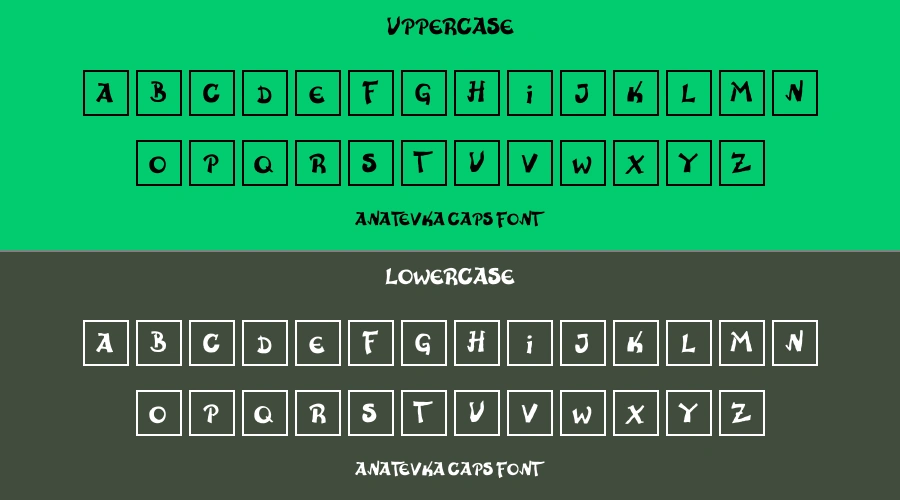 Anatevka Caps Font Preview