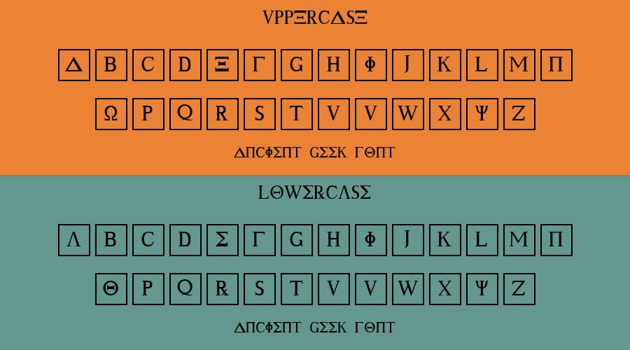 Ancient Geek Font Preview