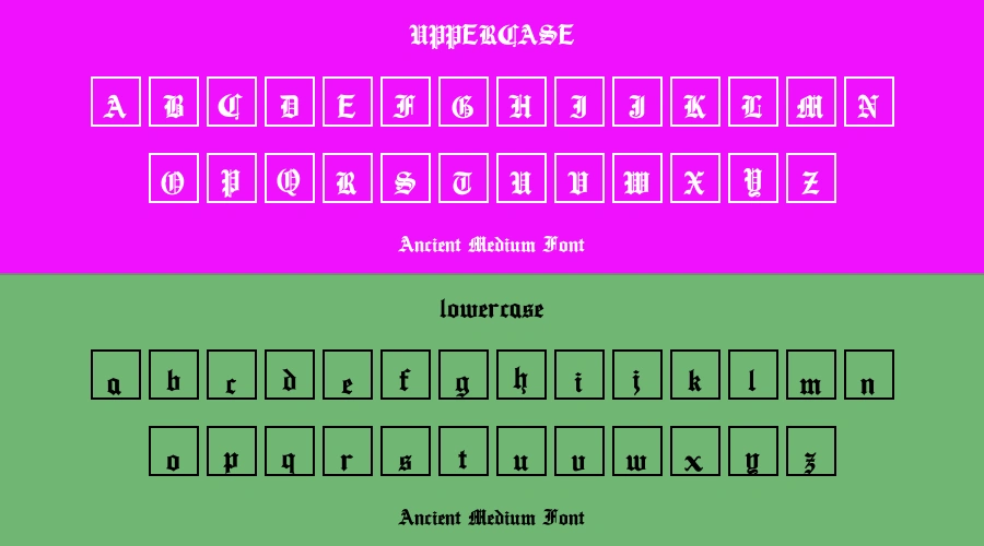 Ancient Medium Font Preview