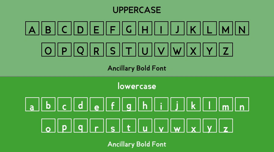 Ancillary Bold Font Preview