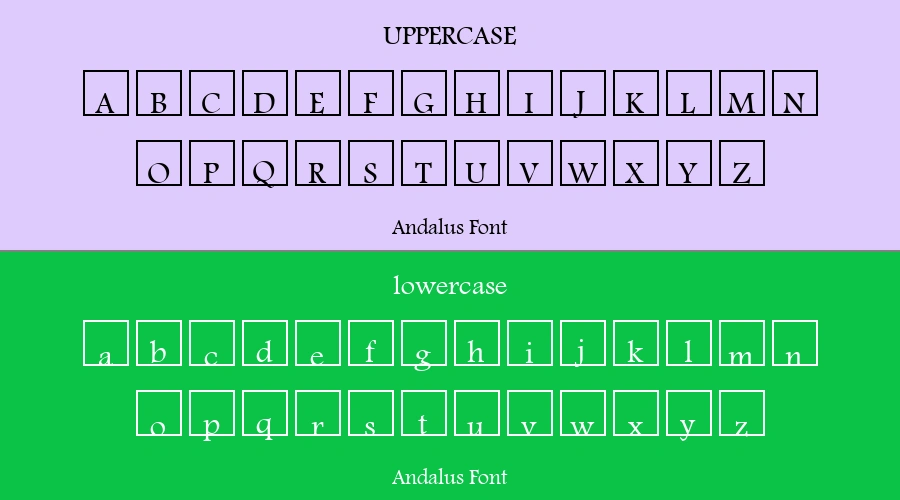 Andalus Font Preview