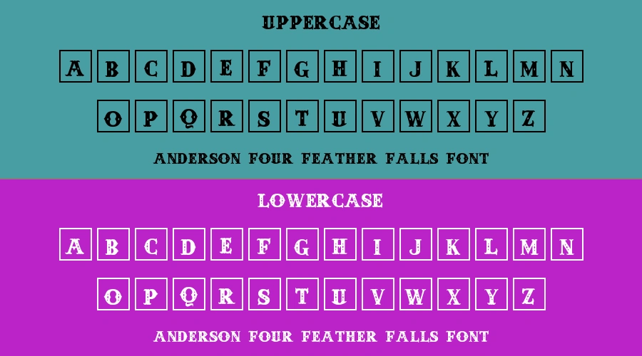 Anderson Four Feather Falls Font Preview