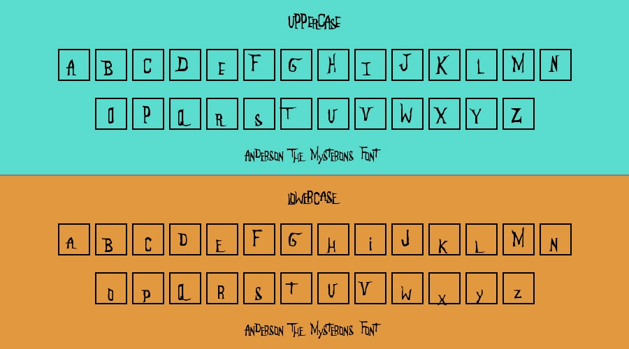 Anderson The Mysterons Font Preview