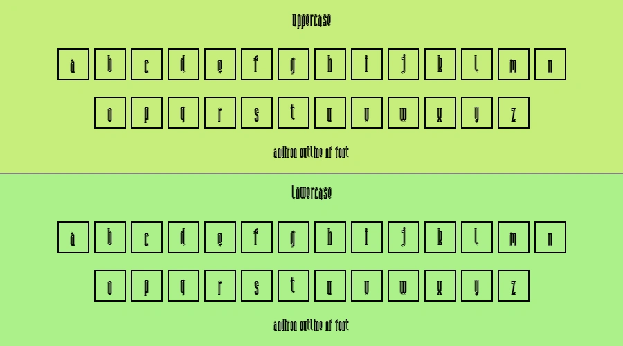 Andiron Outline Nf Font Preview