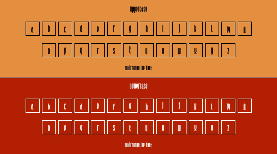 Andironoutline Font Preview