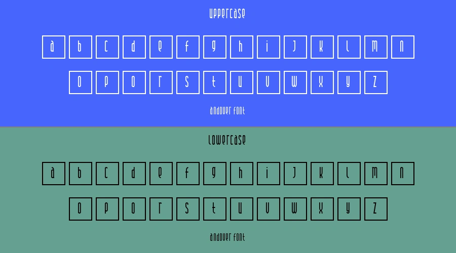 Andover Font Preview