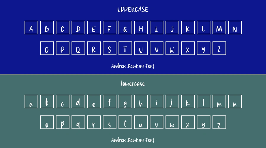 Andrew Dawkins Font Preview