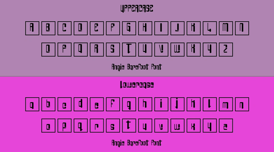 Angie Barefoot Font Preview