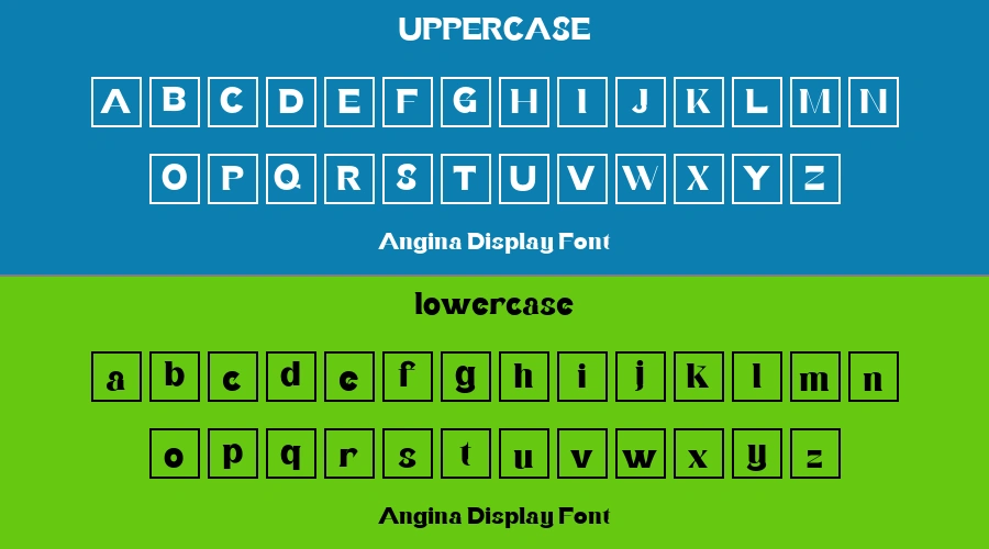 Angina Display Font Preview