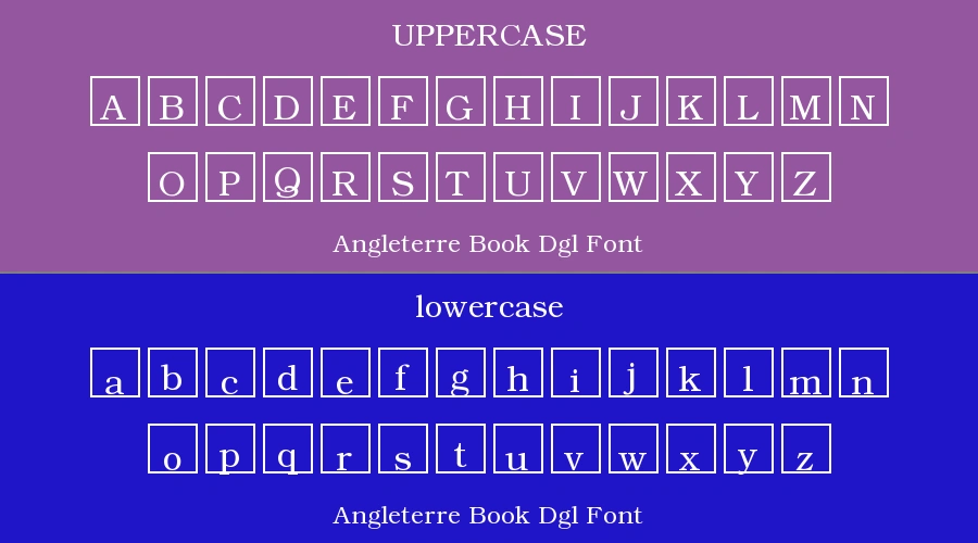 Angleterre Book Dgl Font Preview