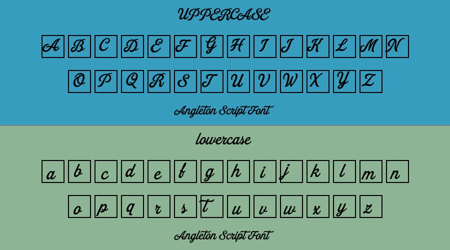 Angleton Script Font Preview