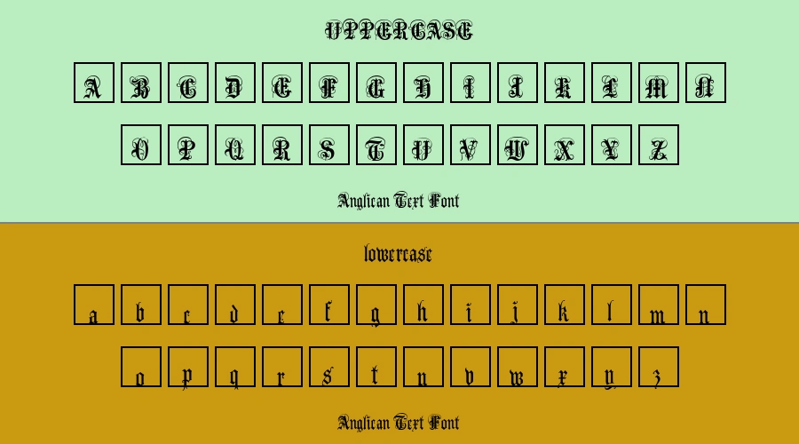 Anglican Text Font Preview