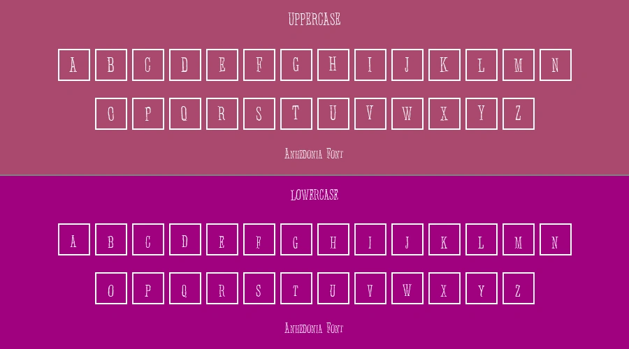 Anhedonia Font Preview