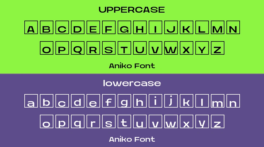 Aniko Font Preview